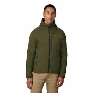 Mountain Hardwear Men's Small Kor Strata Hooded Jacket, Dark Army